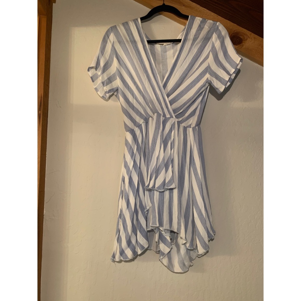 Blue Stripe Romper